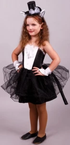 Детский костюм «Кошка» (чёрная) для девочки