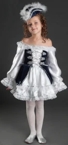 Карнавальный костюм «Пиратка» (в белом) для девочки