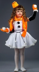 Карнавальный костюм «Снеговик» для девочки
