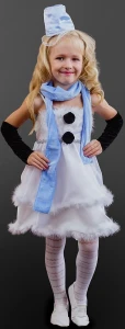 Маскарадный костюм «Снеговик» для девочки