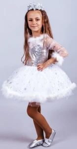 Детский новогодний костюм «Снежинка» для девочки
