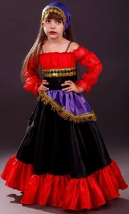 Маскарадный Национальный костюм «Цыганка» для девочки