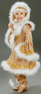 Маскарадный костюм «Эскимоска» (Якутянка) для девочки
