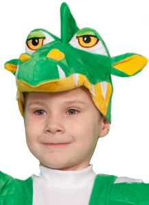 Карнавальная Шапочка «Дракончик» (зеленый) детская