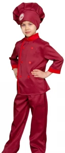 Карнавальный костюм «Шеф-Повар» (бордо) для мальчиков