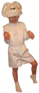 Маскарадный костюм «Зайка» (белый) детский