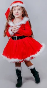 Детский карнавальный костюм Малышка «Санта» для девочки