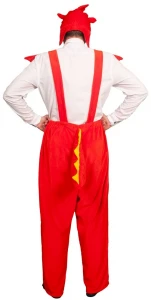 Карнавальный костюм «Дракон» (красный) для взрослых