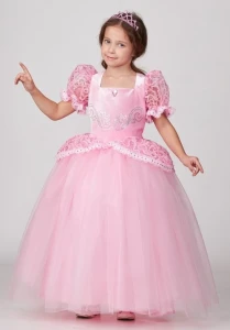 Карнавальный костюм Принцесса «Золушка» (розовая) для девочки
