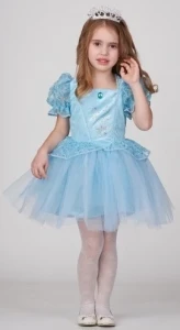 Костюм карнавальный «Принцесса-Малышка» (голубая) для девочки