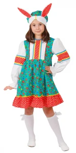 Маскарадный костюм Зайка «Зина» для девочек
