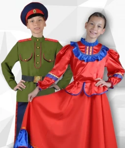 Карнавальный костюм «Казак Донской» (хаки) для мальчиков