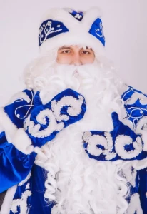 Аниматорский костюм «Дед Мороз» (синий) мужской