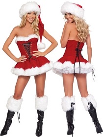 Новогодние костюмы Подружки Санта-Клауса для взрослых