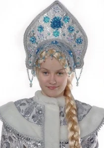 Русский Народный фольклорный новогодний головной убор Кокошник «Царица» для детей и взрослых