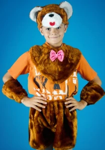 Детский карнавальный костюм «Медвежонок» бурый для мальчиков