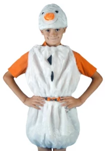 Детский карнавальный новогодний костюм «Снеговик» для мальчиков и девочек
