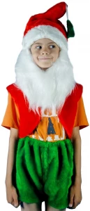 Детский карнавальный костюм «Гном» с бородой для мальчиков