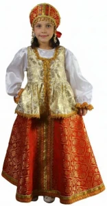 Детский Русский Народный Национальный костюм «Сударыня» для девочек