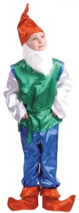 Детский маскарадный костюм «Гном» с бородой для мальчиков и девочек