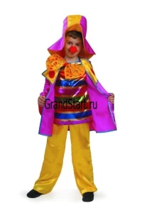 Детский карнавальный костюм Клоун «Вася» для мальчиков