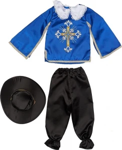 Детский карнавальный костюм «Мушкетер Короля» (синий) для мальчиков