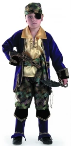 Детский карнавальный костюм «Капитан Пиратов» лиловый для мальчиков