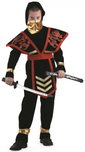 Детский карнавальный костюм «Мастер Ниндзя» красный для мальчиков