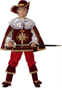 Детский карнавальный костюм «Мушкетер Короля» (бордо) для мальчиков