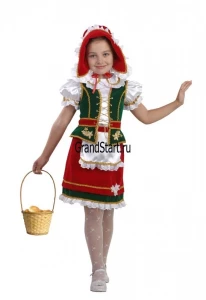 Детский маскарадный костюм «Красная Шапочка» для девочек