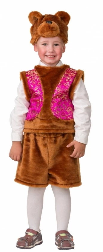 Детский карнавальный костюм Медвежонок «Михаил Потапыч» бурый для мальчиков