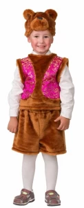 Детский карнавальный костюм Медвежонок «Михаил Потапыч» бурый для мальчиков
