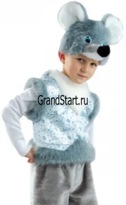 Детский карнавальный костюм Мышонок «Пушистик» для мальчиков