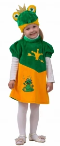 Детский карнавальный костюм Лягушка «Царевна» для девочек