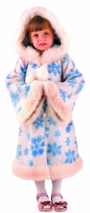 Детский карнавальный новогодний костюм «Снегурочка Северянка» для девочек
