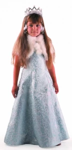 Детский карнавальный новогодний костюм Снегурочка «Жемчужная» для девочек