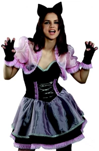 Карнавальный костюм «Кошечка» (черно-розовая) для взрослых