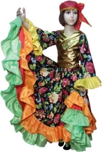 Детский карнавальный Национальный костюм «Цыганка» для девочки