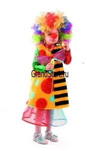 Детский карнавальный костюм Клоунесса «Ириска» для девочек