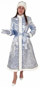 Карнавальный новогодний костюм «Снегурочка» (сантун) для женщин