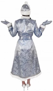 Карнавальный новогодний костюм «Снегурочка» (сантун) для женщин