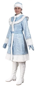 Новогодний костюм Снегурочка «Классика М» (голубая) для женщин