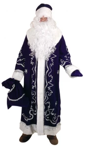 Новогодний костюм Дед Мороз «Боярский» (с орнаментом) для взрослых