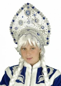 Русский Народный фольклорный новогодний головной убор Кокошник «Царевна» для детей и взрослых