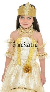 Детский карнавальный костюм «Золушка - Принцесса» золотая для девочек