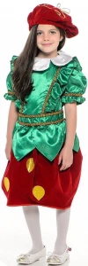 Детский карнавальный костюм Ягода «Клубника» для девочек