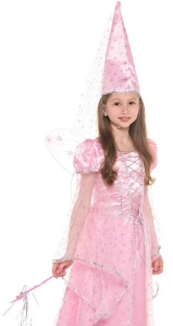 Детский карнавальный костюм Фея «Сказочная» (розовая) для девочек