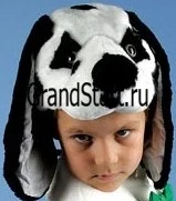 Детская карнавальная Шапочка Собака «Далматинец» для девочек и мальчиков