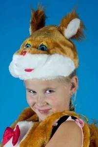 Детская карнавальная Шапочка «Белочка» для девочек и мальчиков