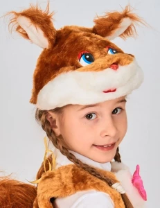Детская карнавальная Шапочка «Белочка» для девочек и мальчиков